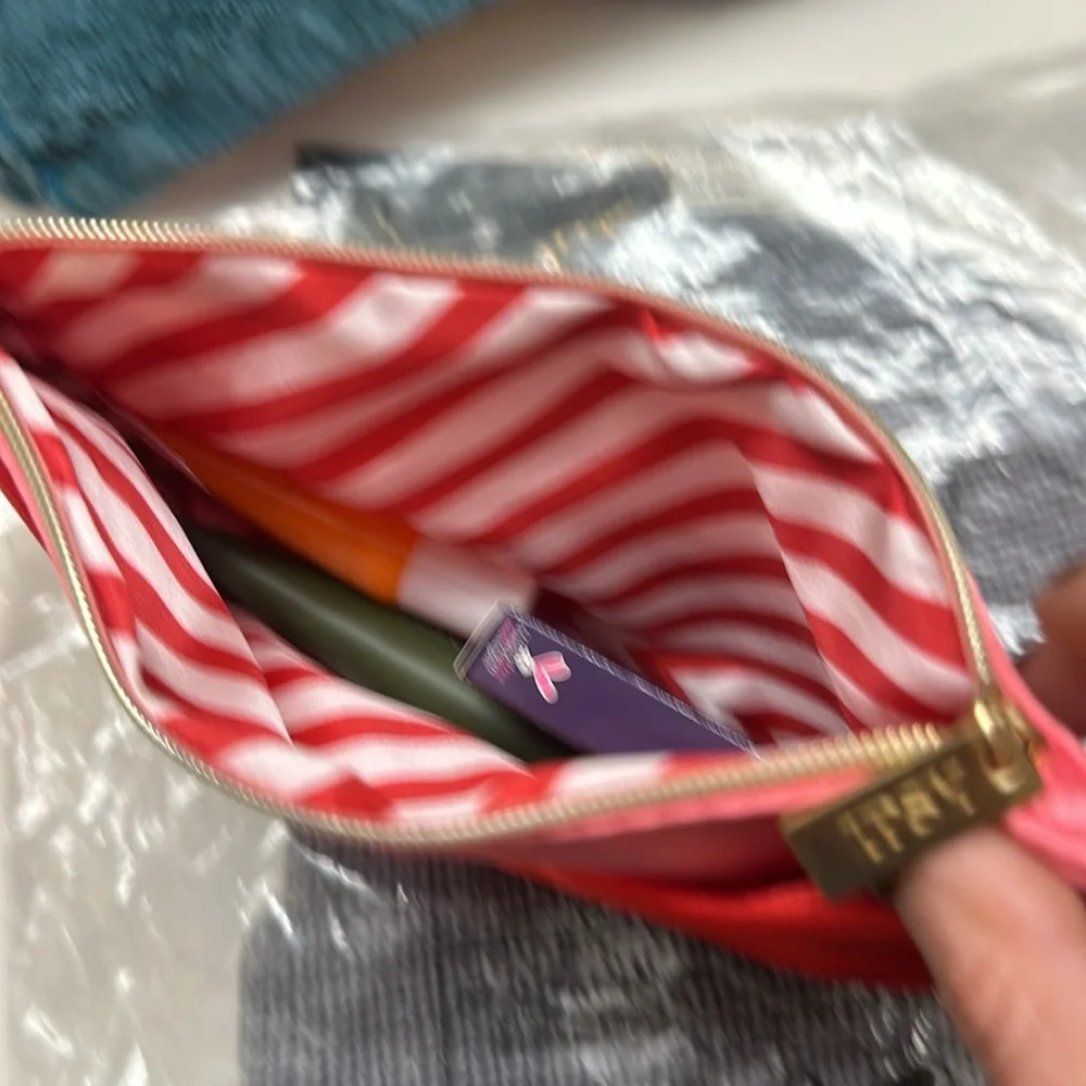 **IPSY Pink Glam Bag Wrapped with a festive Red Box